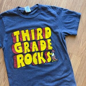 ⭐ Third Grade Rocks Graphic Tee | Port & Company Ring Spun Fan Favorite M